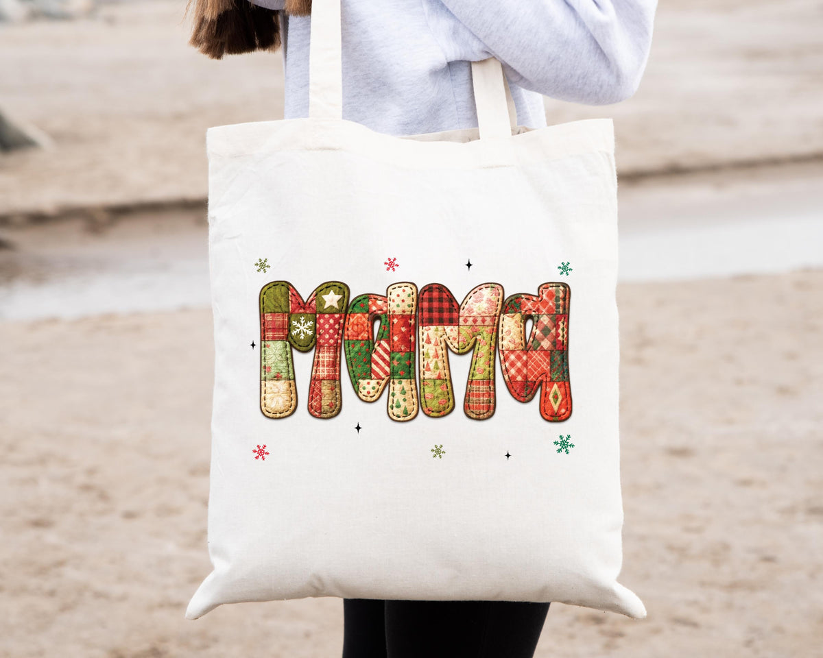 Christmas Nana Tote Bag, Mama Christmas Gift Tote, Gigi Holiday Season Bag, Mama & Mimi Totes, Merry Christmas Tote Bags