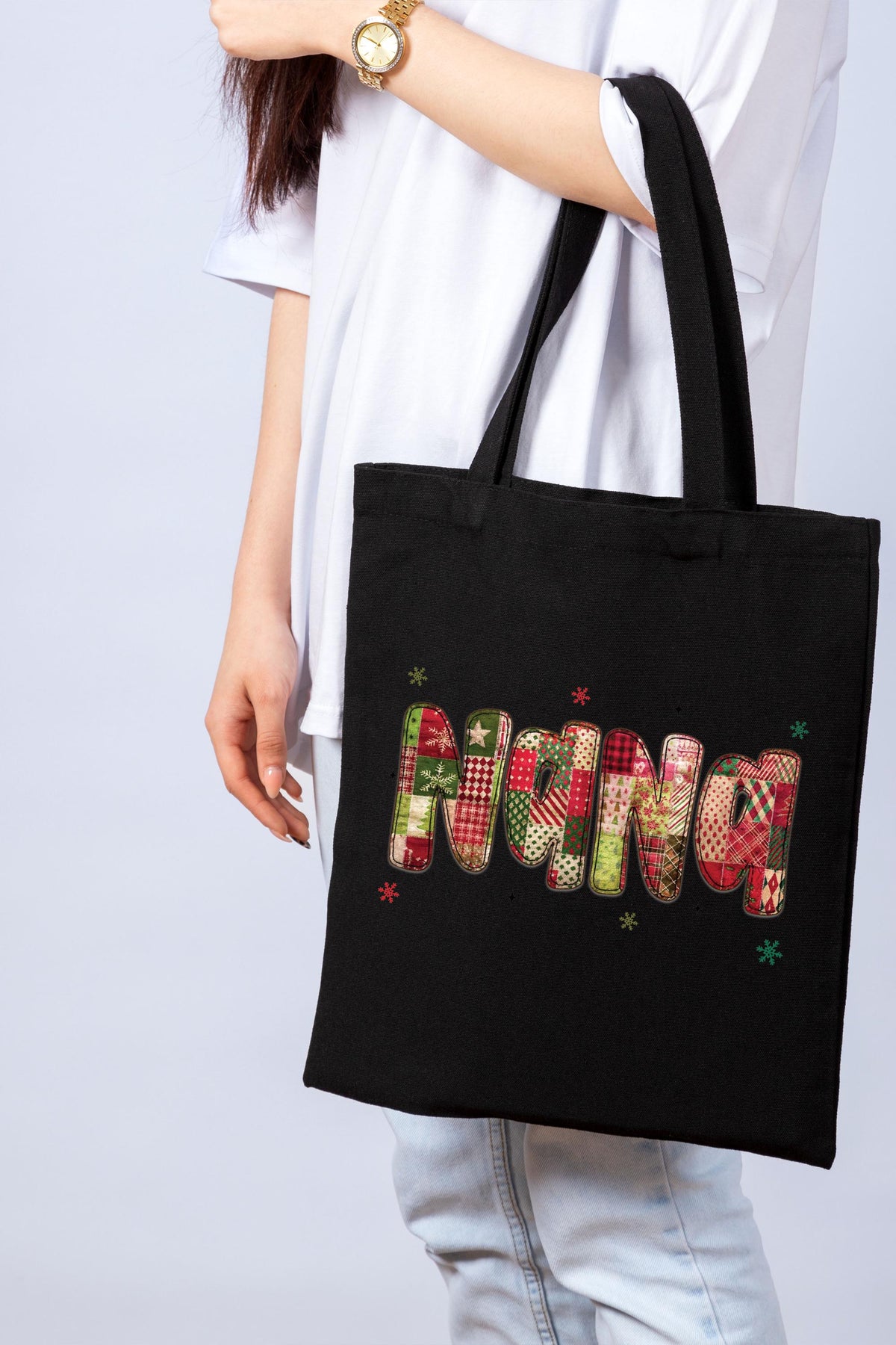 Christmas Nana Tote Bag, Mama Christmas Gift Tote, Gigi Holiday Season Bag, Mama & Mimi Totes, Merry Christmas Tote Bags