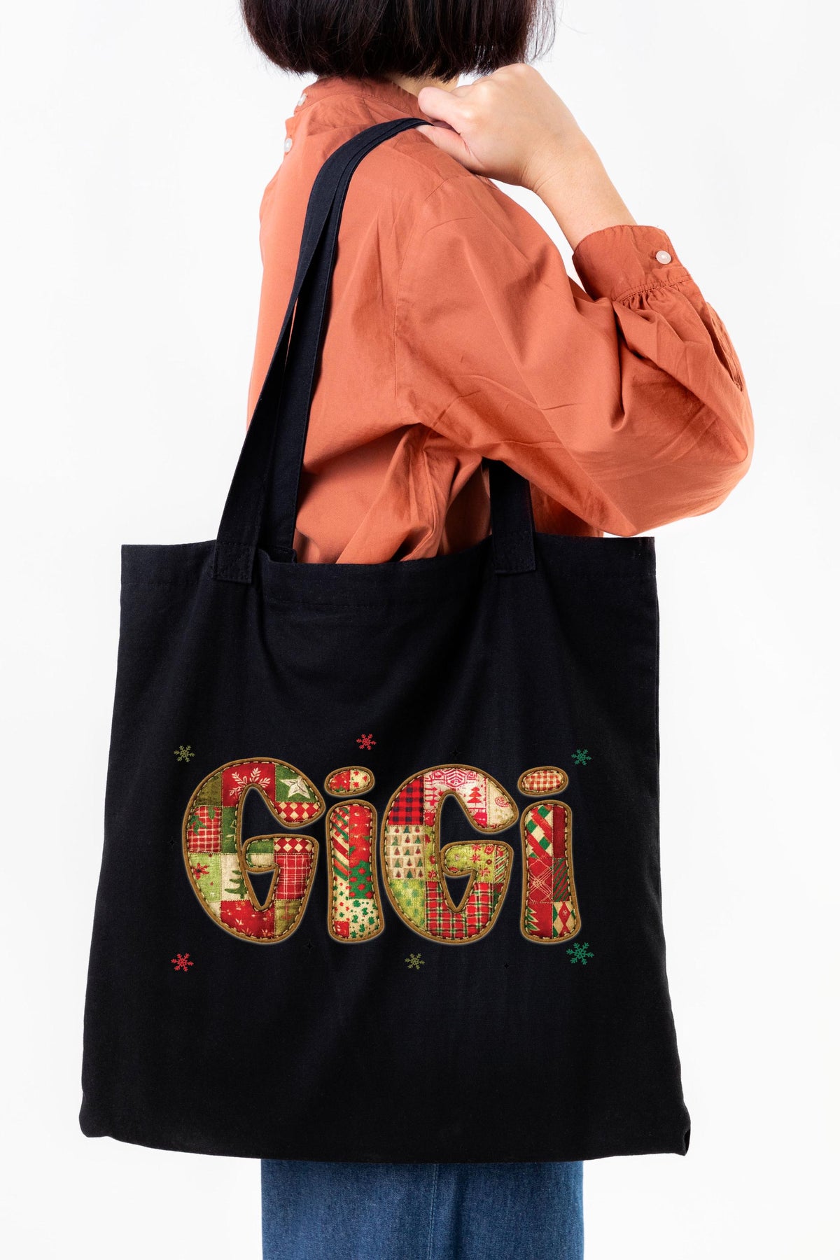 Christmas Nana Tote Bag, Mama Christmas Gift Tote, Gigi Holiday Season Bag, Mama & Mimi Totes, Merry Christmas Tote Bags