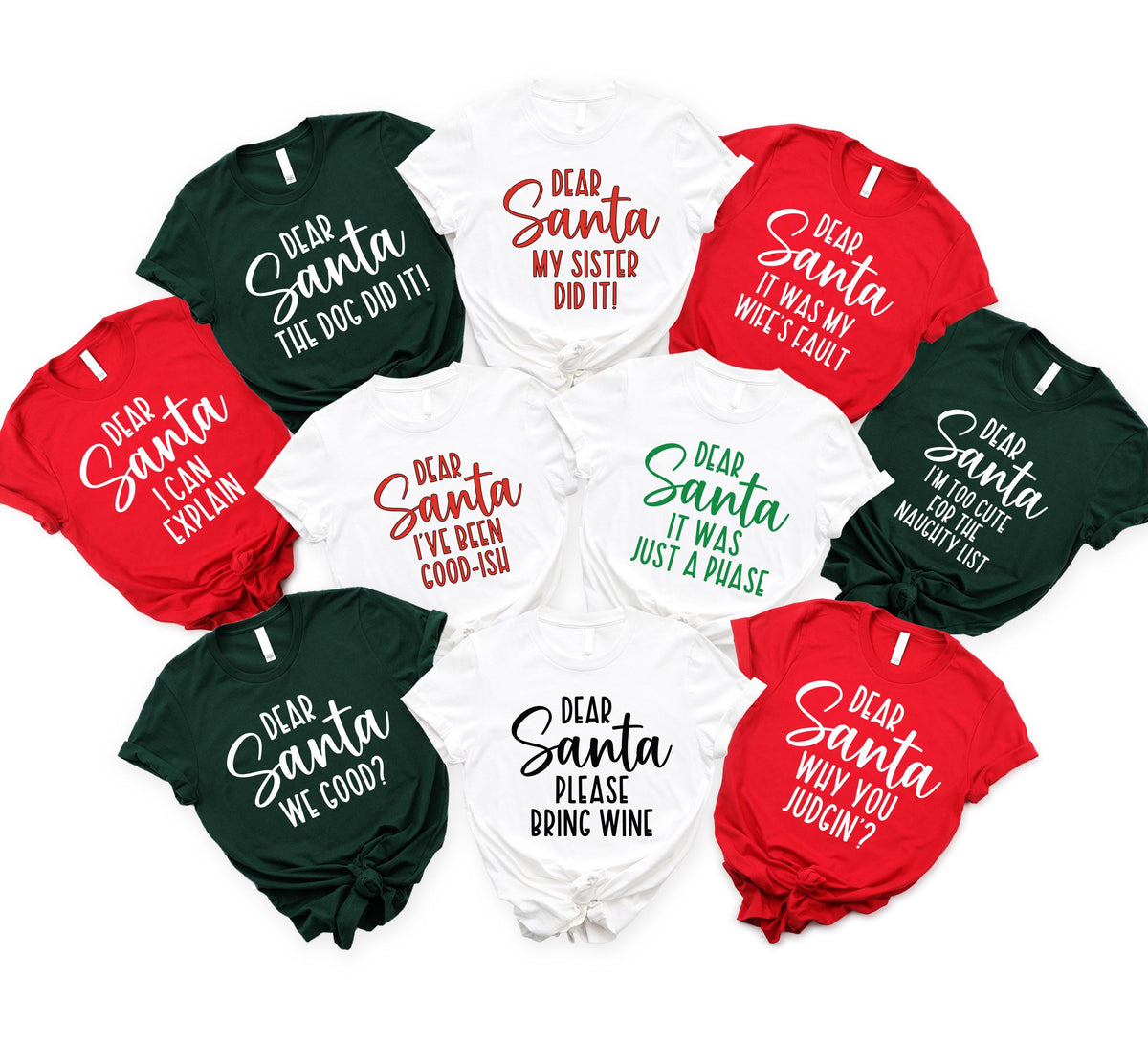 Dear Santa Shirt, Christmas Group Matching Tees, Christmas Family Sweatshirt, Christmas Quotes T-shirt, Christmas Family Sweater