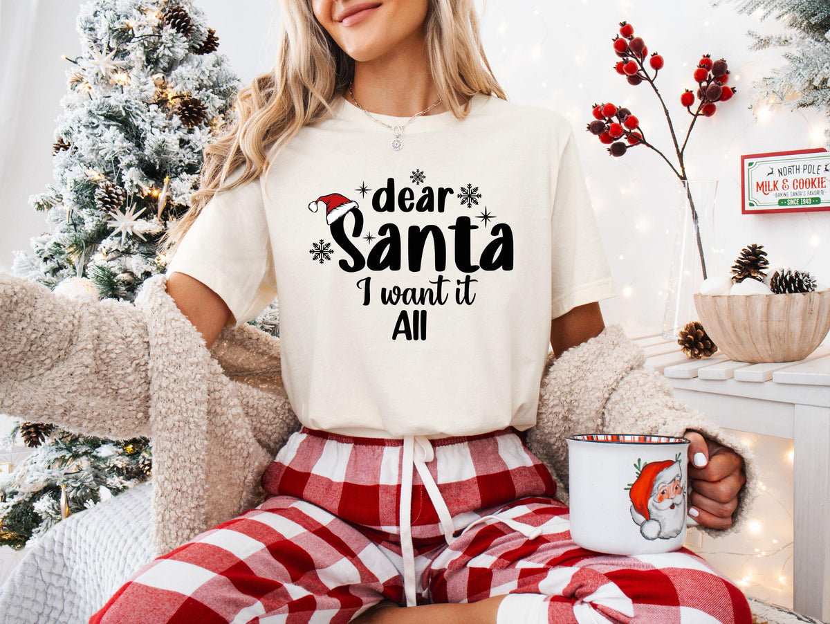 Dear Santa Matching Shirts, Custom Christmas Family T-shirt, Christmas Quotes Sweatshirt, Xmas Group Hoodie