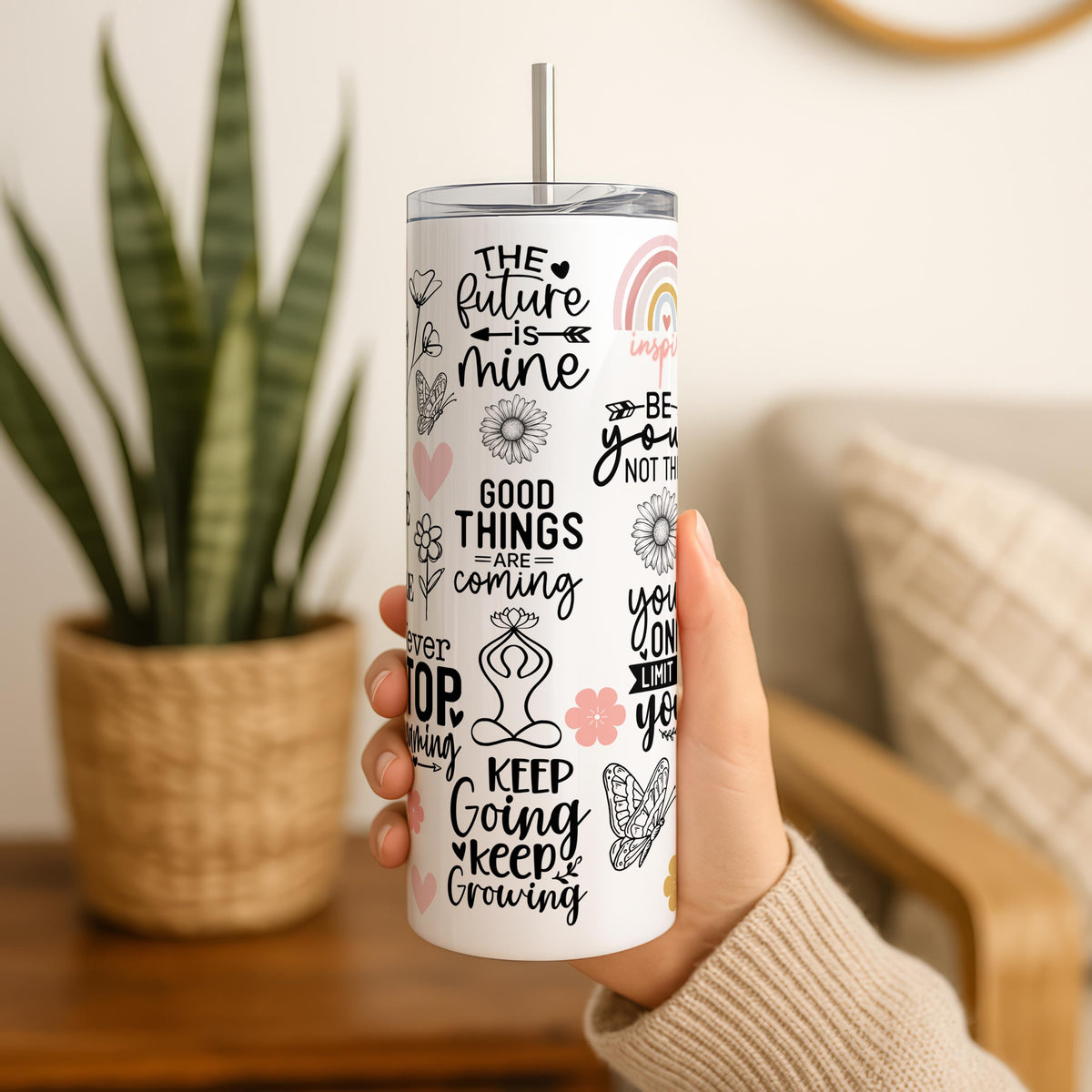 Aesthetic Inspirational Daily Reminders Coffee Tumbler