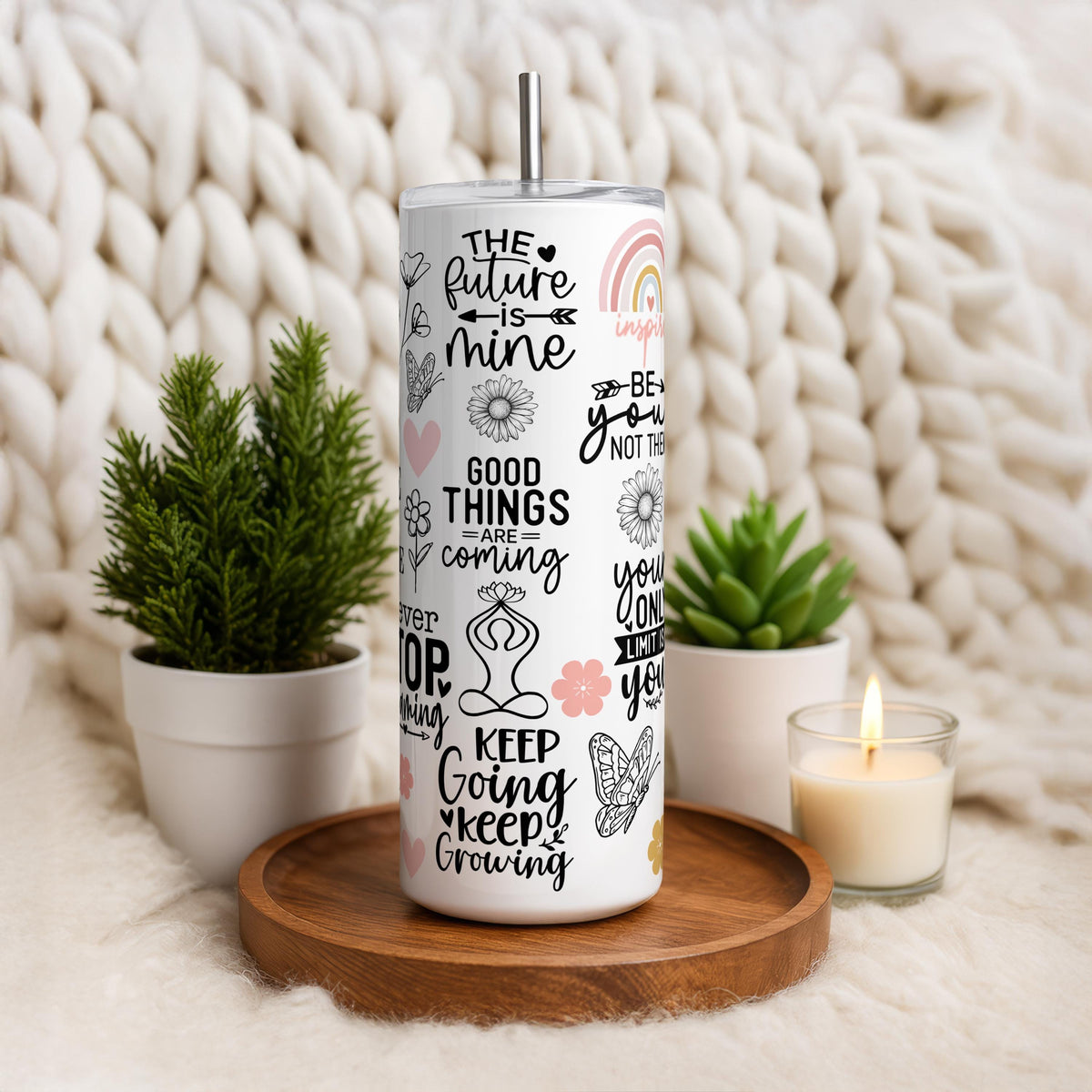 Aesthetic Inspirational Daily Reminders Coffee Tumbler