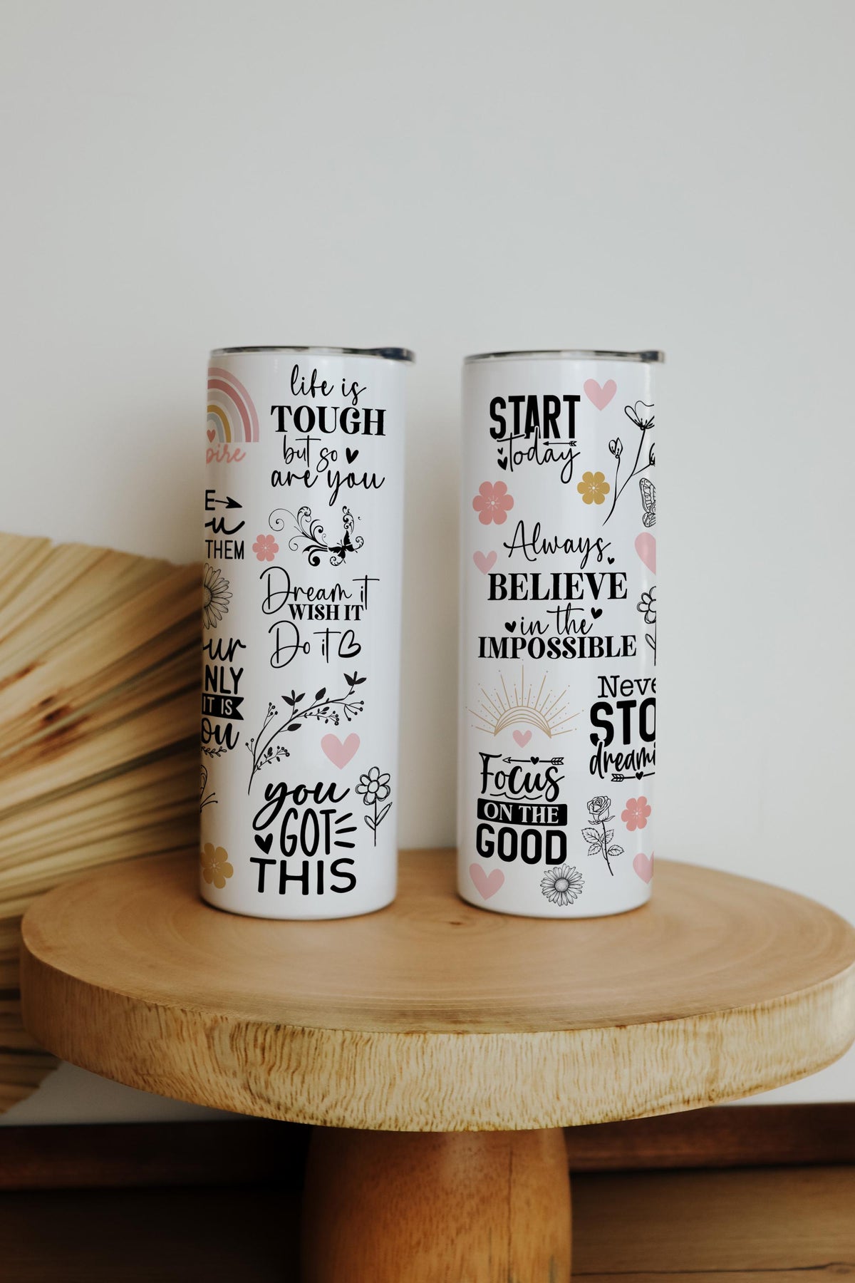 Aesthetic Inspirational Daily Reminders Coffee Tumbler