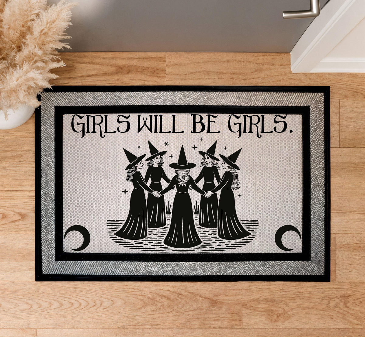 Girls Will Be Girls Door Mat, Witch Coven Doormat, Witchy Welcome Mat