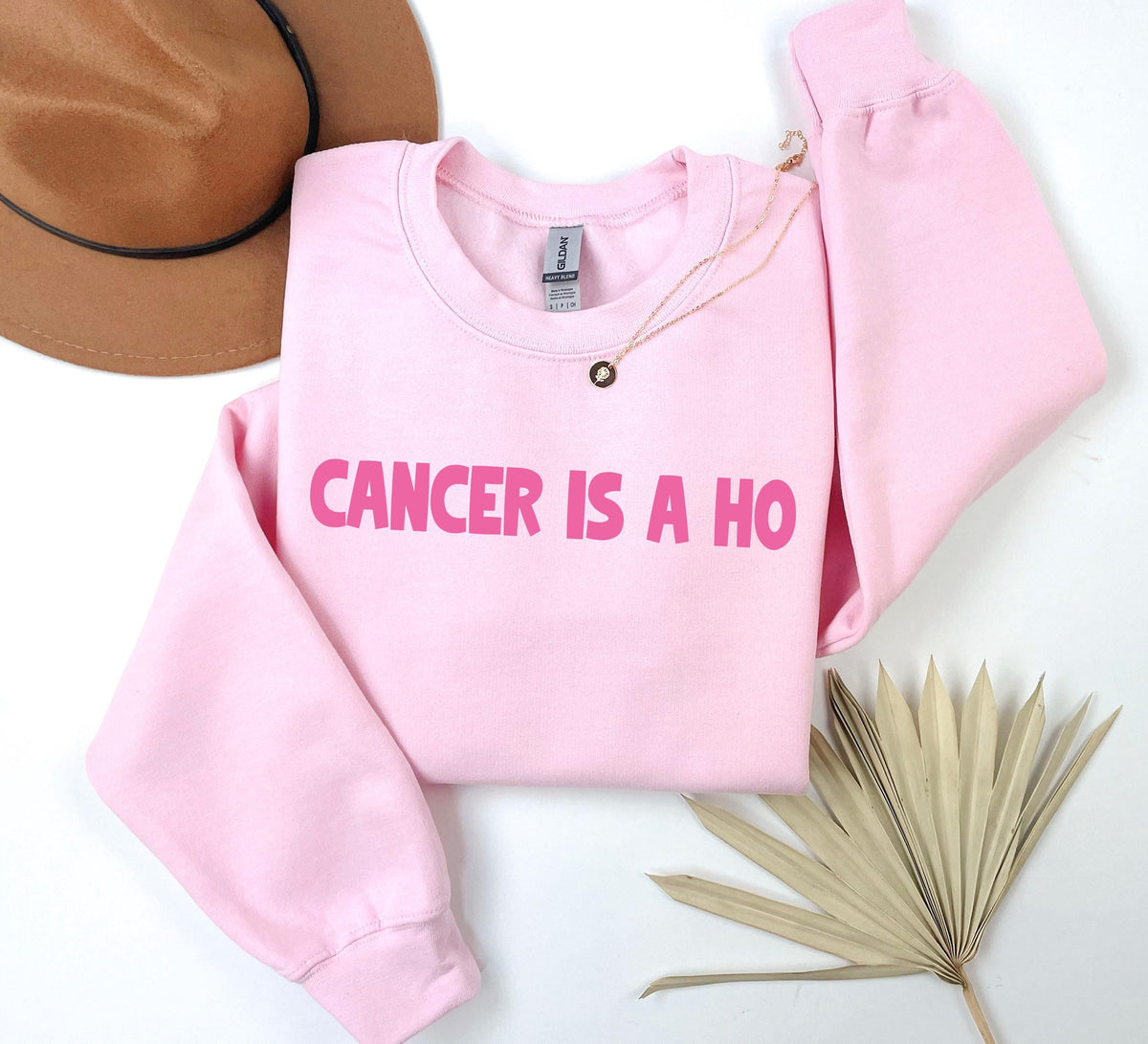 Cancer Is a Ho T-shirt, Breast Cancer Shirt, Cancer Support Gift, Cancer Fighter Tee, Pink Month Tees, Motivational Sweatshirt