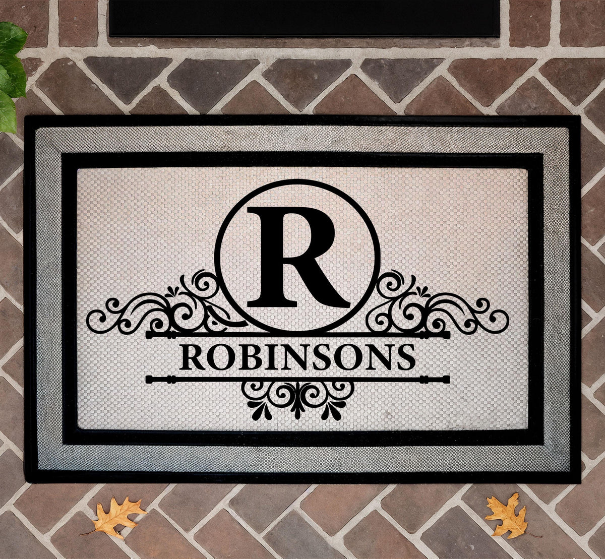 Personalized Family Name Doormat, Monogram Welcome Rug, Heavy-Duty Outdoor Entryway Mat