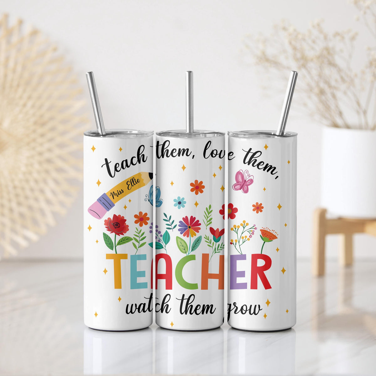 Customizable Teacher Appreciation Stainless Steel Tumbler