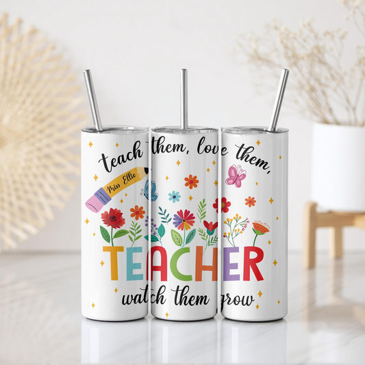 Customizable Teacher Appreciation Stainless Steel Tumbler