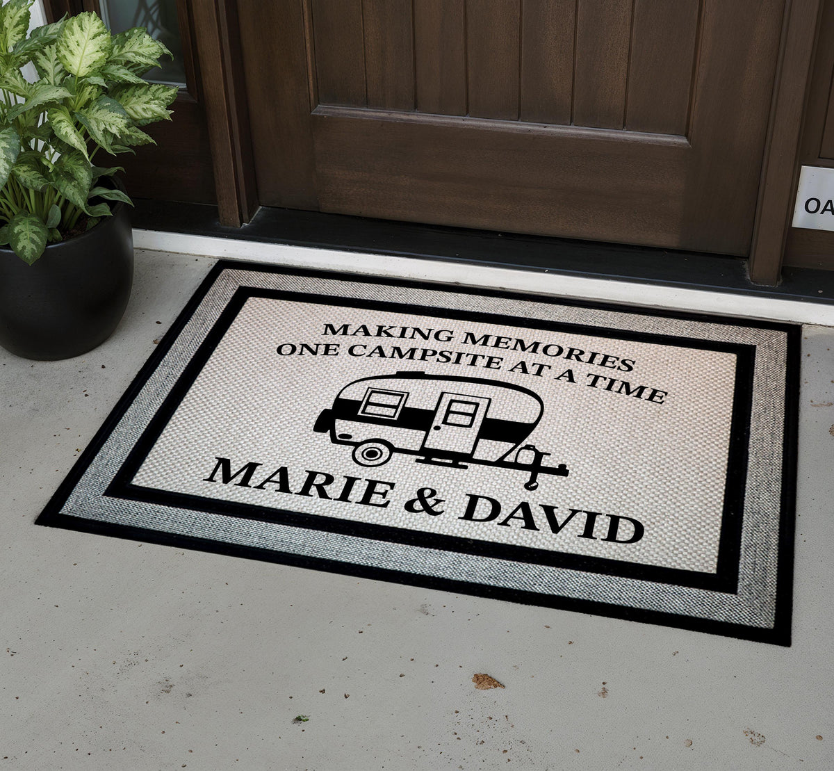 Making Memories One Campsite At A Time Doormat, Personalized Camper Door Mat