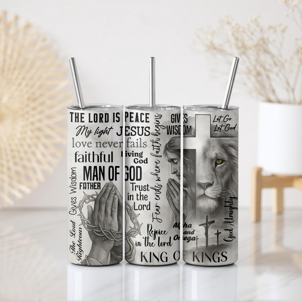 Man Of God Stainless Steel Tumbler, Christian Man Insulated Tumbler