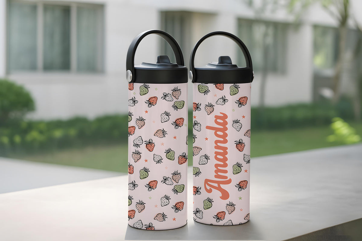 Custom Name Colorful Doodle Design Insulated Tumbler