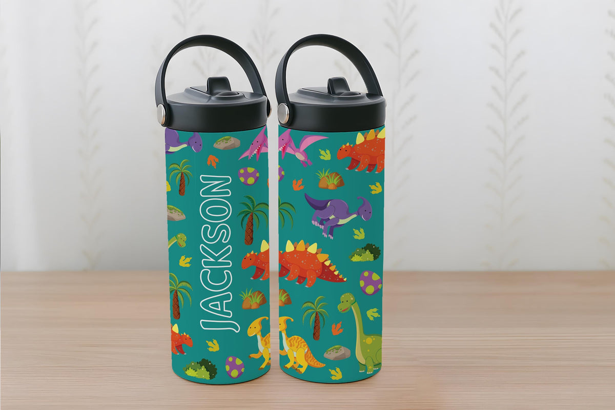 Custom Name Colorful Toddler Tumbler With Foldable Straw
