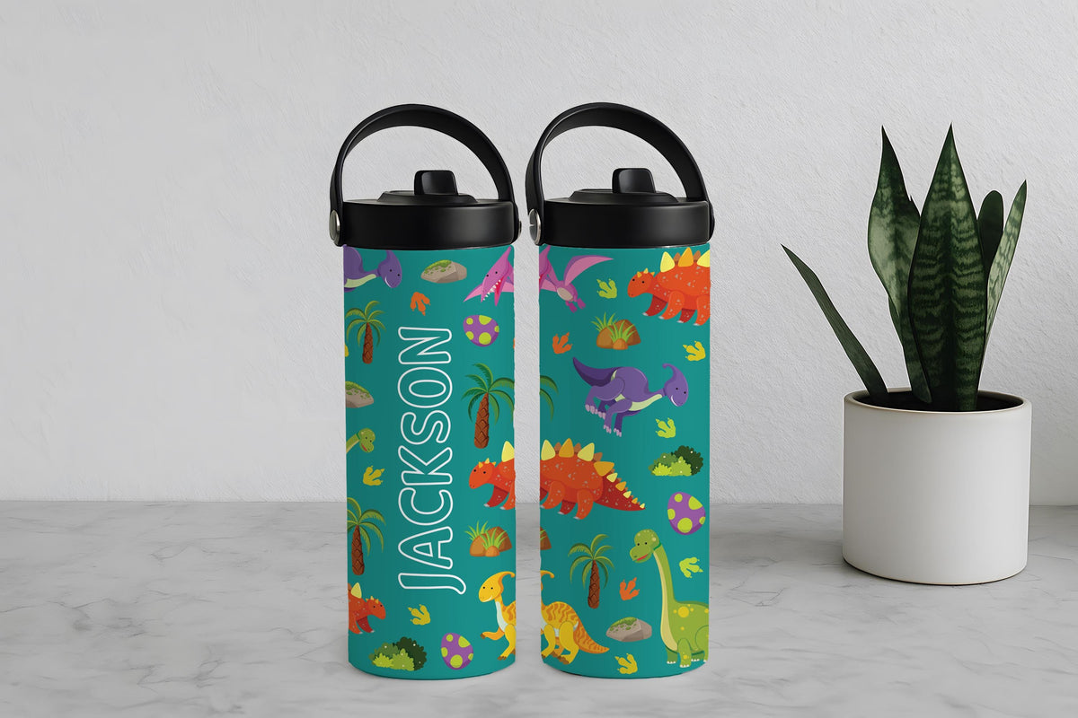 Custom Name Colorful Toddler Tumbler With Foldable Straw