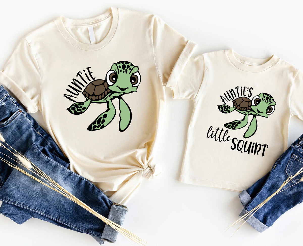 Auntie Niece Shirts, Auntie's Little Squirt T-Shirt, Aunty Day Celebration Sweatshirt, Gift For Aunt, Niece and Nephew Tee