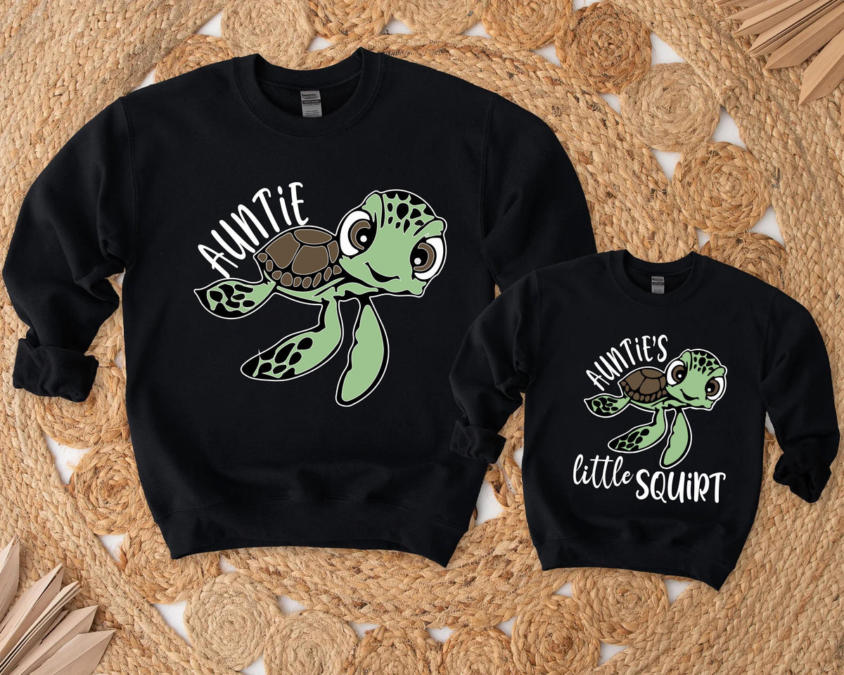 Auntie Niece Shirts, Auntie's Little Squirt T-Shirt, Aunty Day Celebration Sweatshirt, Gift For Aunt, Niece and Nephew Tee