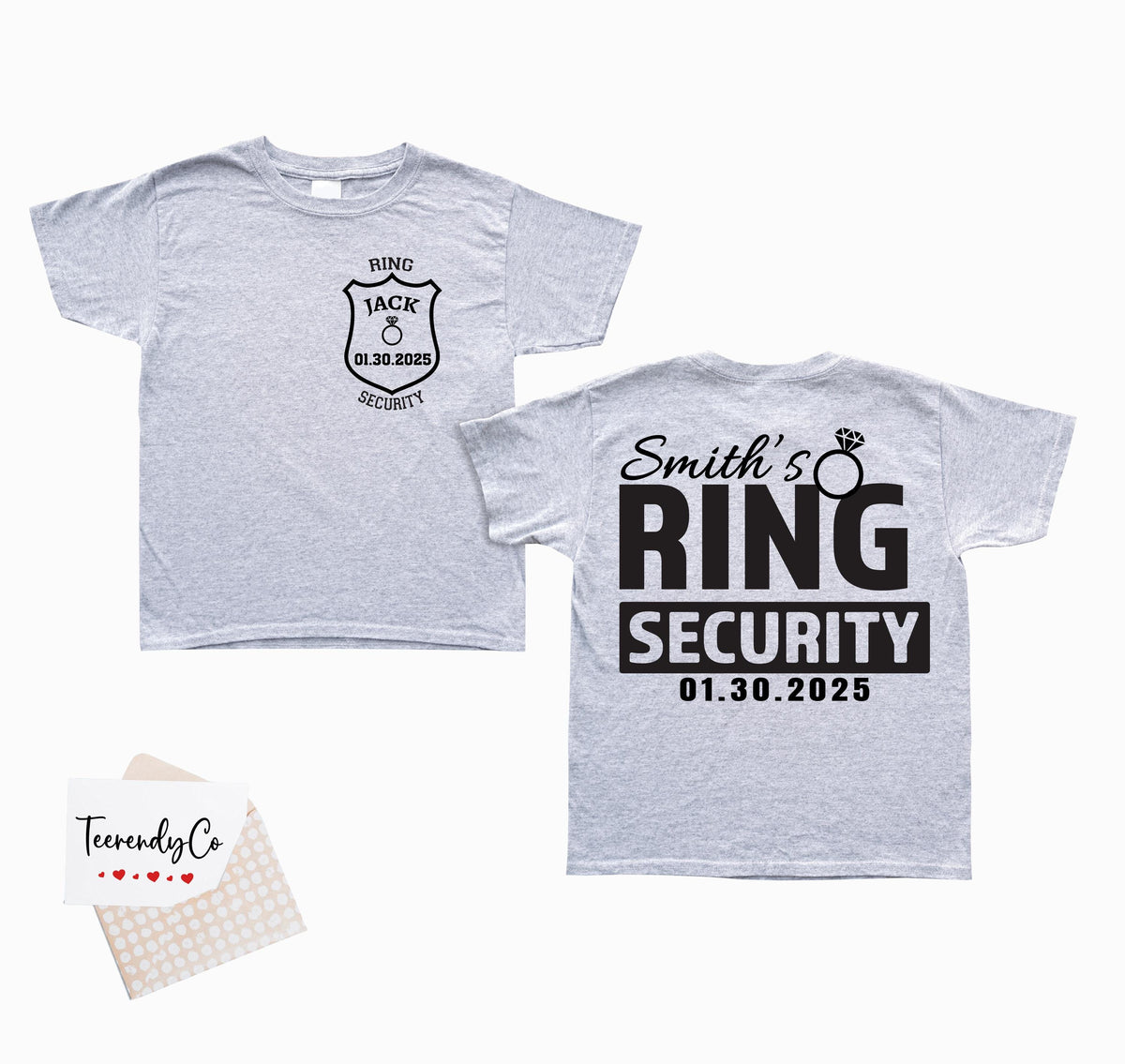 Custom Ring Security Shirt, Ring Bearer T-Shirt, Kids Bridal Party Tee, Wedding Ring Name Sweatshirt, Ring Bearer Toddler Tee