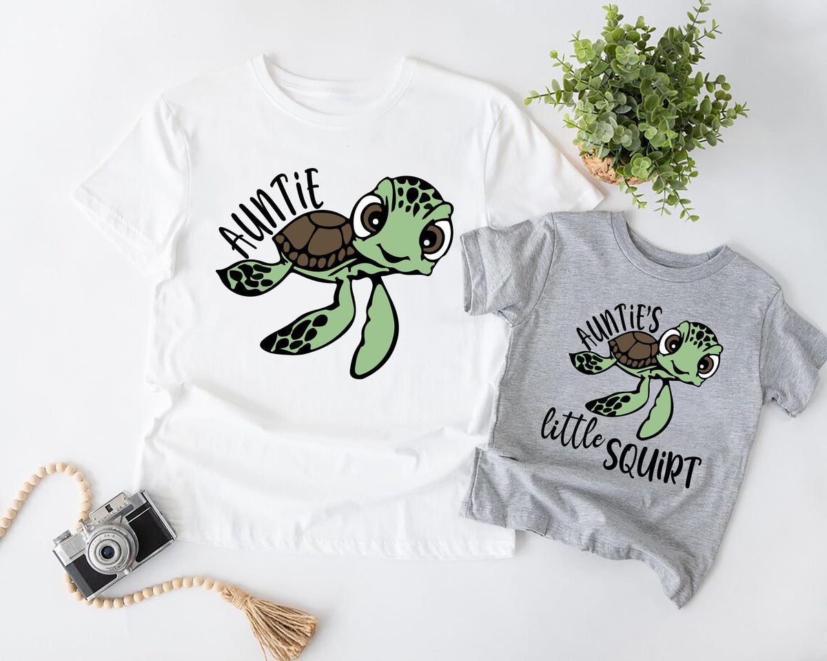 Auntie Niece Shirts, Auntie's Little Squirt T-Shirt, Aunty Day Celebration Sweatshirt, Gift For Aunt, Niece and Nephew Tee