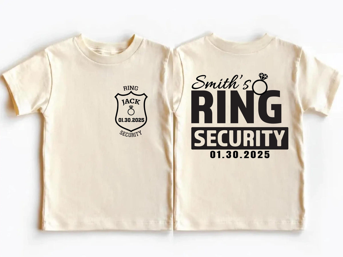 Custom Ring Security Shirt, Ring Bearer T-Shirt, Kids Bridal Party Tee, Wedding Ring Name Sweatshirt, Ring Bearer Toddler Tee