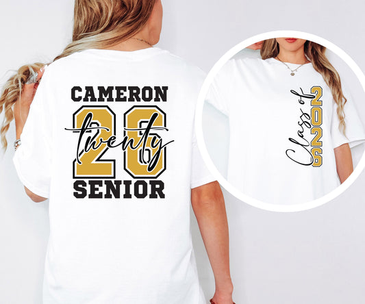 Custom Senior 2026 Shirt, Class Of 2026 Hoodie, Graduate 2026 Gift T-Shirt