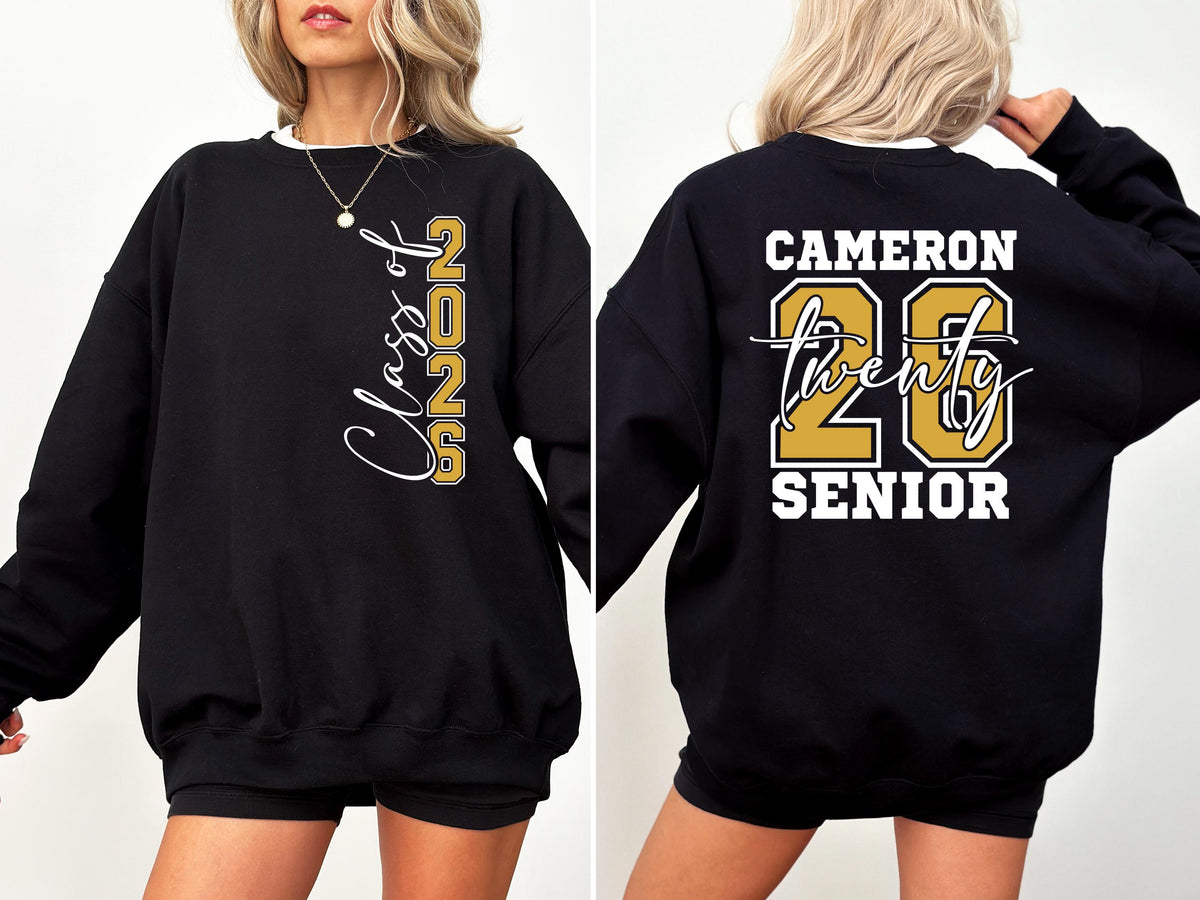Custom Senior 2026 Shirt, Class Of 2026 Hoodie, Graduate 2026 Gift T-Shirt