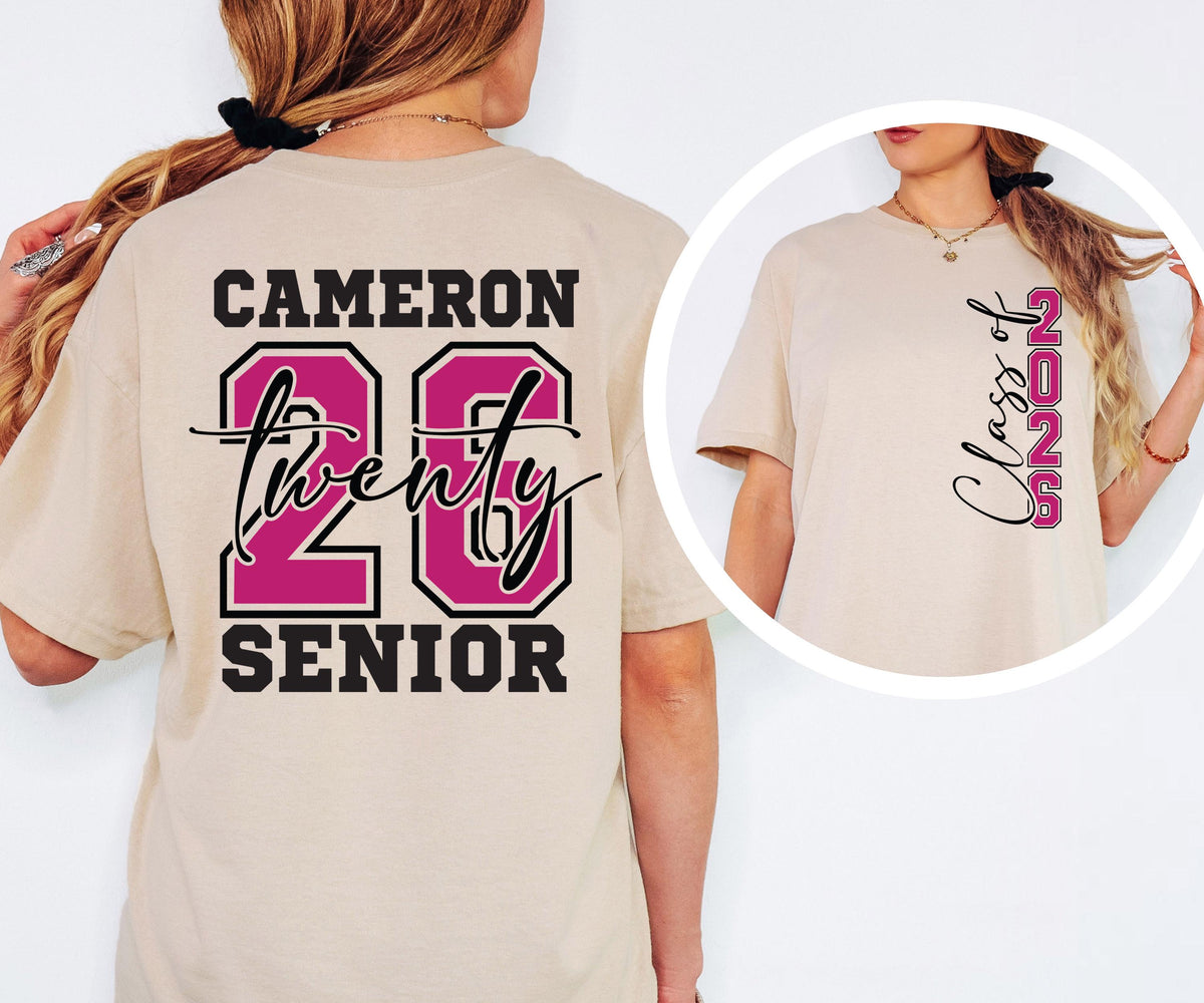 Custom Senior 2026 Shirt, Class Of 2026 Hoodie, Graduate 2026 Gift T-Shirt