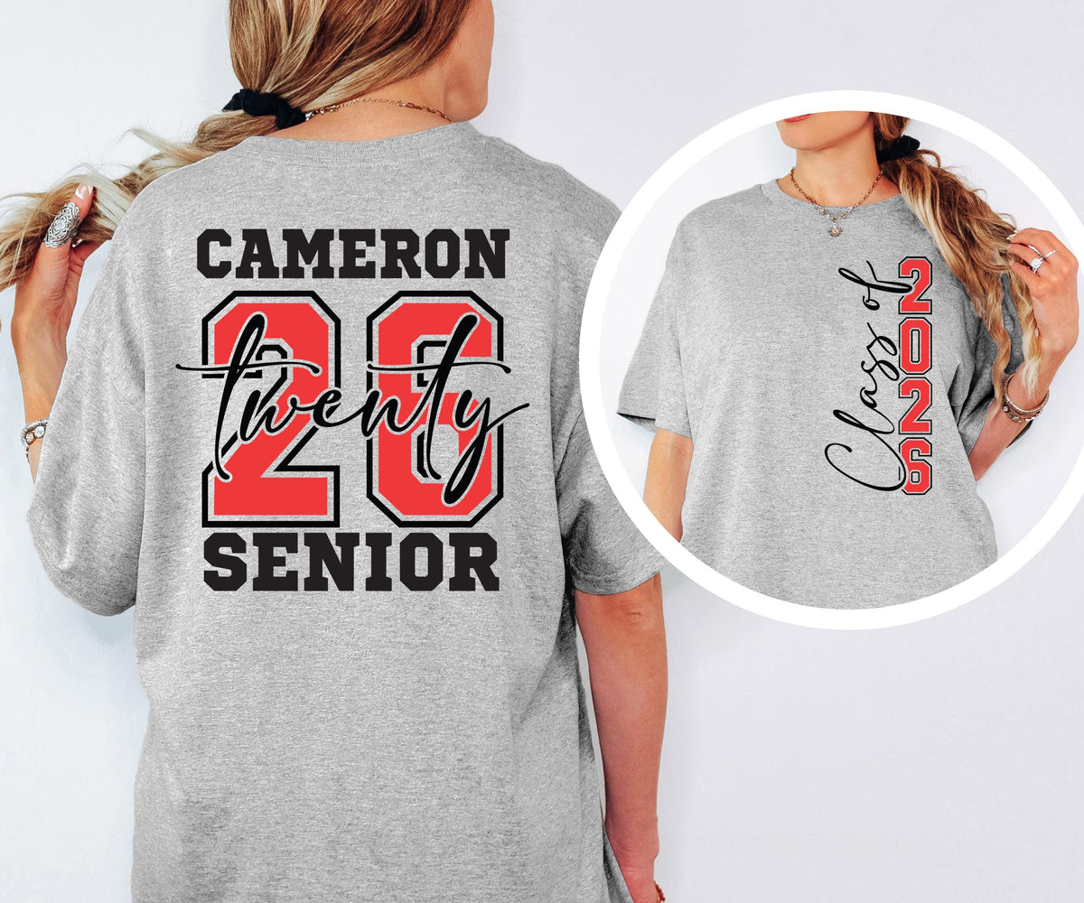 Custom Senior 2026 Shirt, Class Of 2026 Hoodie, Graduate 2026 Gift T-Shirt