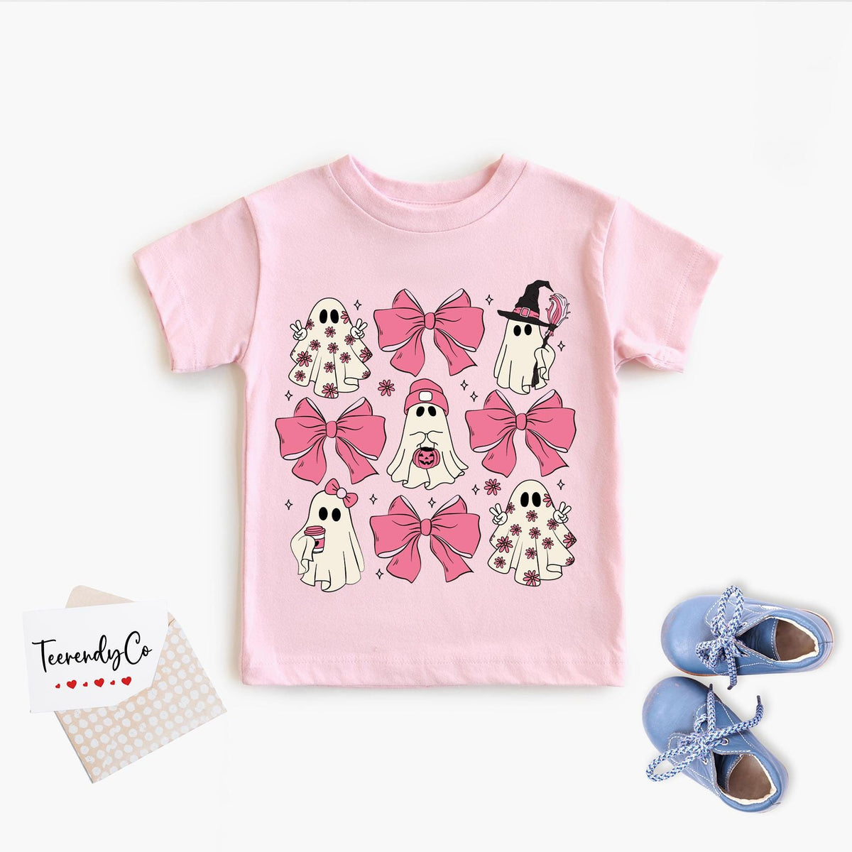 Coquette Ghost Girls Shirt, Halloween Girls Tee, Spooky Season Sweatshirt, Toddler Ghost Gift Tee, Fall Girl Trip Tee