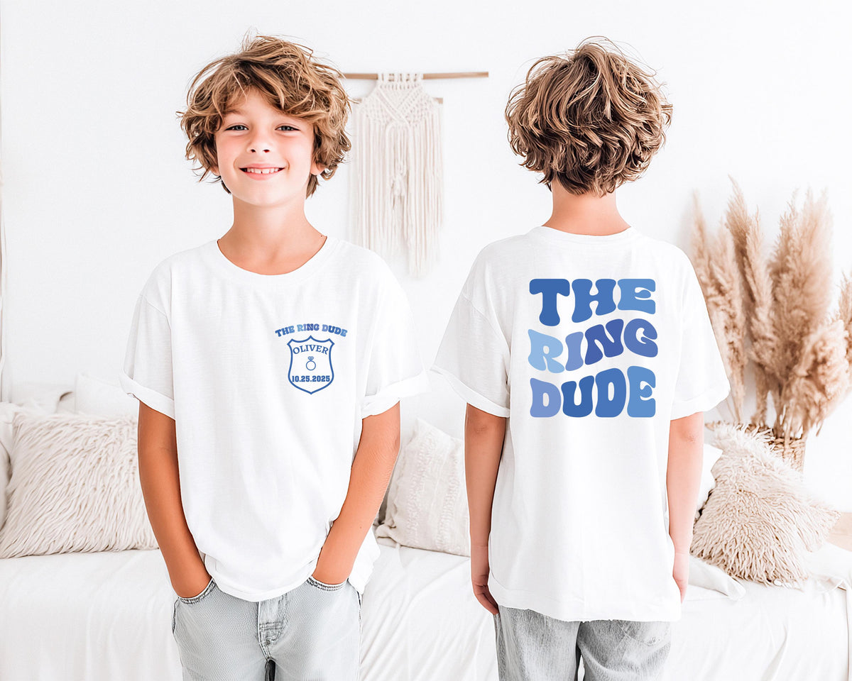 The Ring Dude Shirt, Ring Security T-shirt, Bridal Party Kids Gift, Wedding Party Shirt for Boys