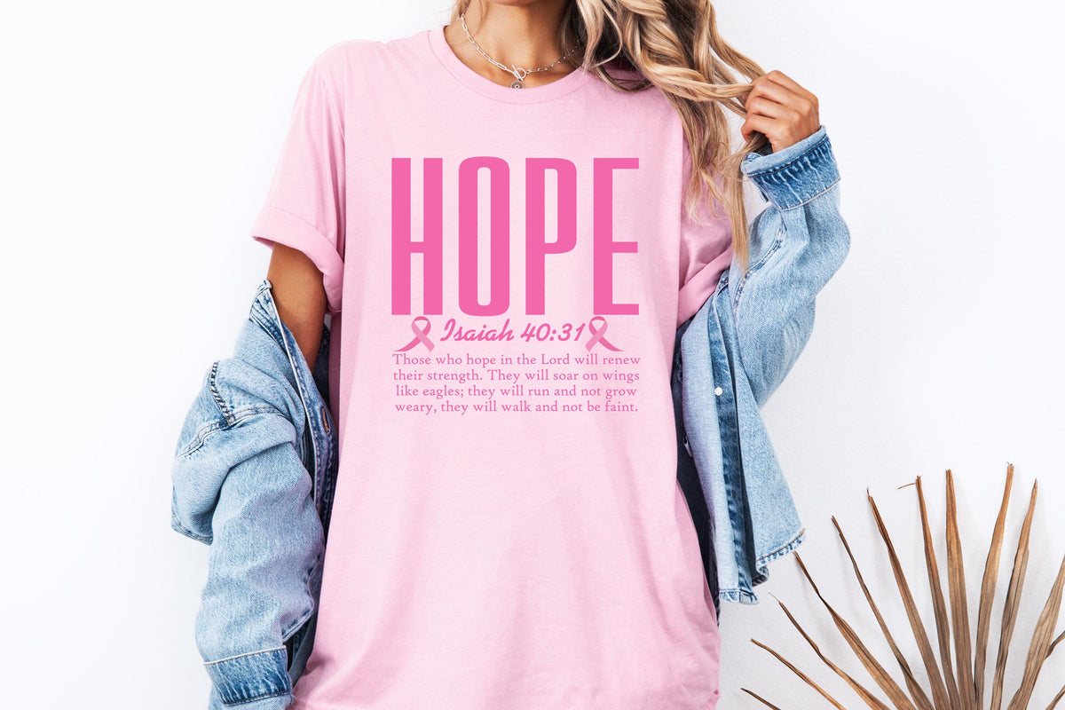Breast Cancer Hope Shirt, Wear Pink Cancer Fighter Tee, Cancer Awareness Gift, Pink Month Tees, Motivational Sweatshirt
