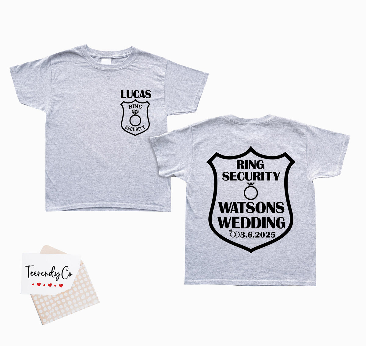 Custom Ring Security T-shirt, Toddler Wedding Tee, JR Groomsmen Sweatshirt, Personalized Kids Ring Bearer Gift, Wedding Ring Shirts