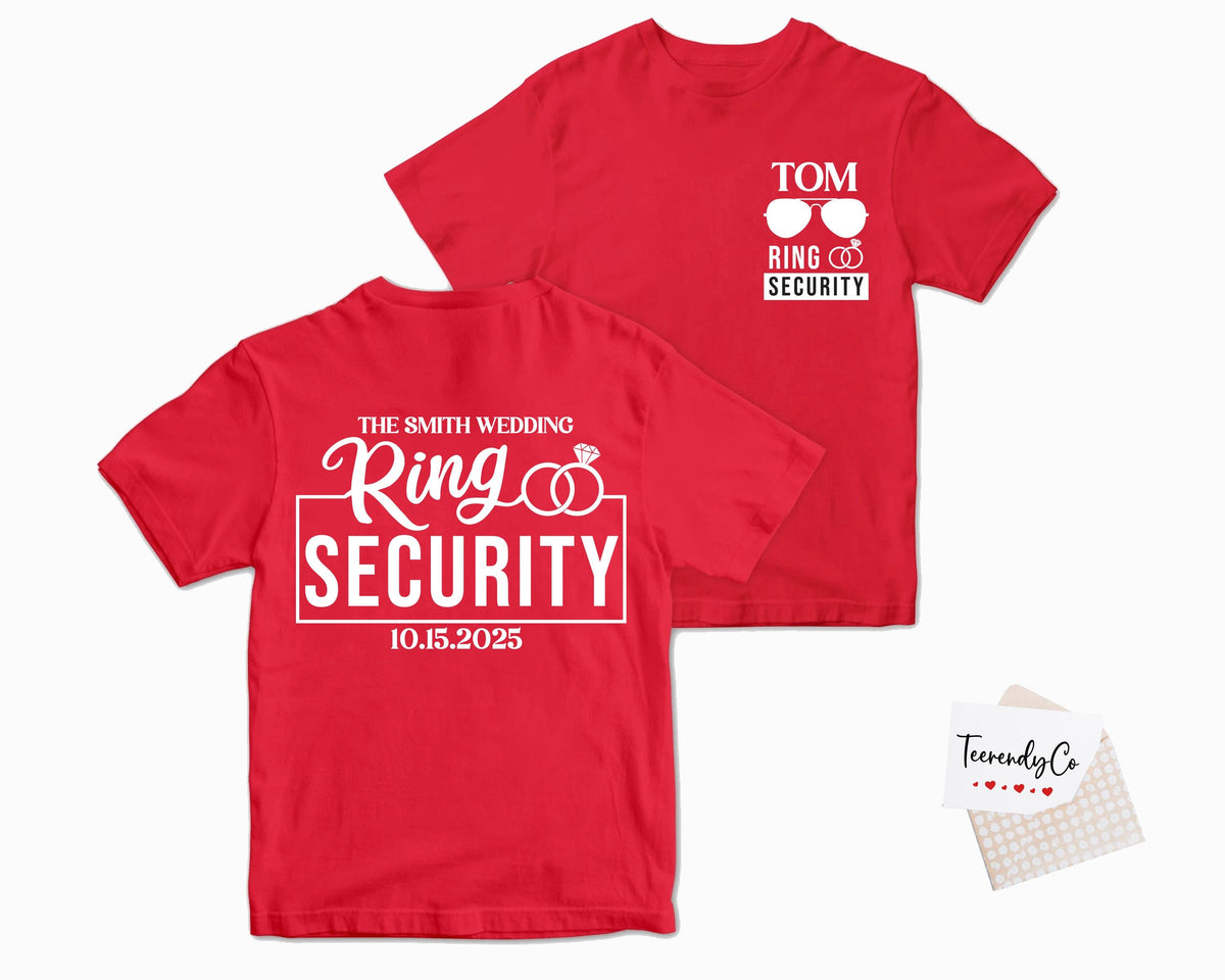 Personalized Ring Security T-shirt, Toddler Wedding Tee, JR Groomsmen Sweatshirt, Custom Kids Ring Bearer Gift, Wedding Ring Shirts