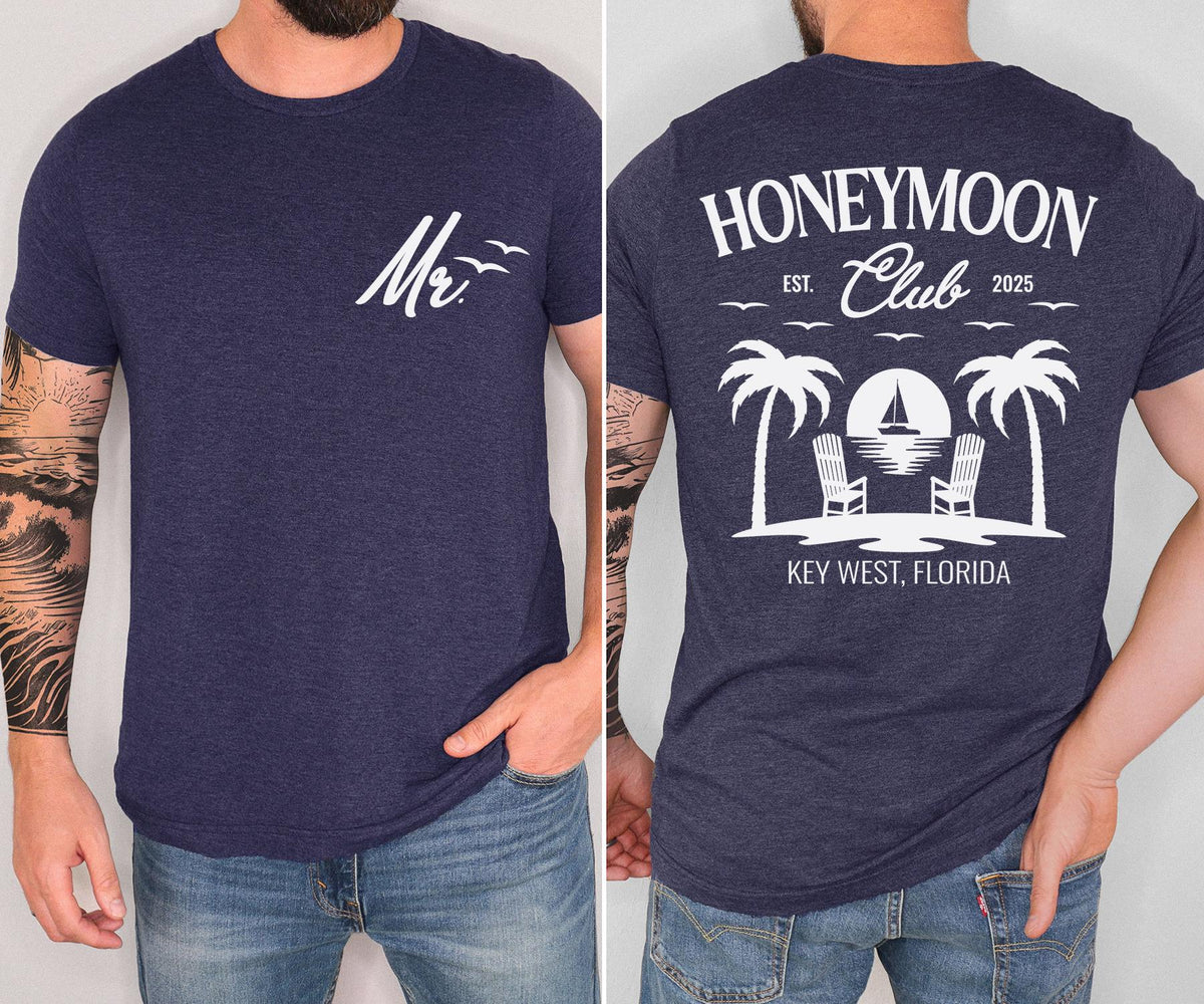 Custom Honeymoon Shirt, Mr and Mrs T-Shirt, Couple Matching T-Shirt, Honeymoon Trip Gift Tee, Just Married Shirt