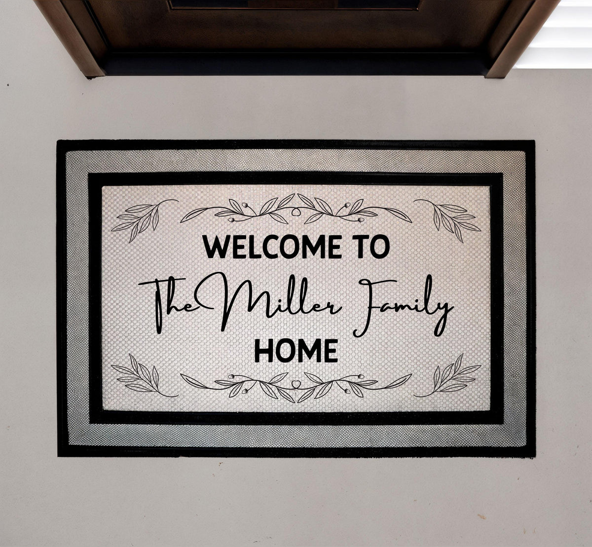 Welcome To Our Home Doormat, Personalized Family Name Welcome Mat, Custom Front Porch Mat, Outdoor Entryway Mat, Housewarming Gift
