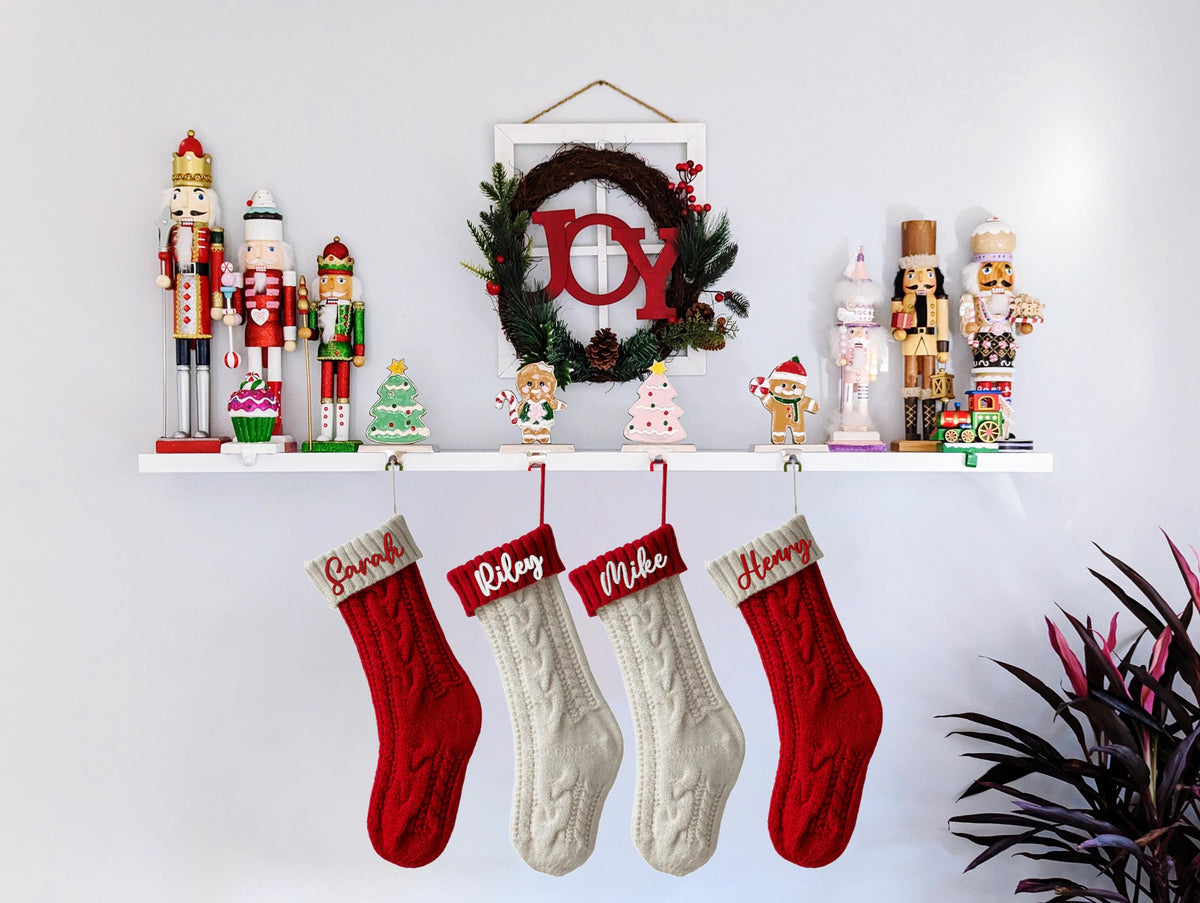 Personalized Christmas Stockings, Fireplace Decor, Custom Xmas Knitted Stocking, Holiday Gift, Christmas Family Gifts, Stocking with Name