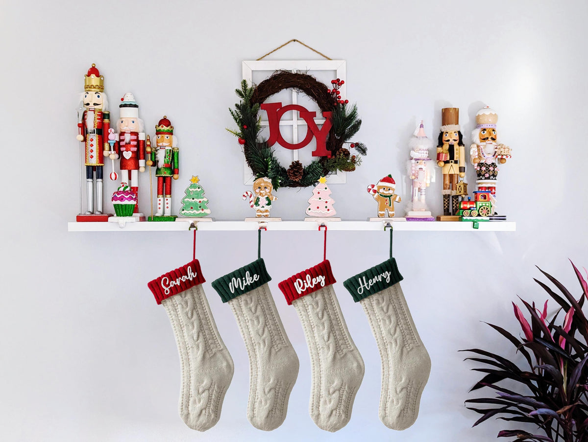 Personalized Christmas Stockings, Fireplace Decor, Custom Xmas Knitted Stocking, Holiday Gift, Christmas Family Gifts, Stocking with Name