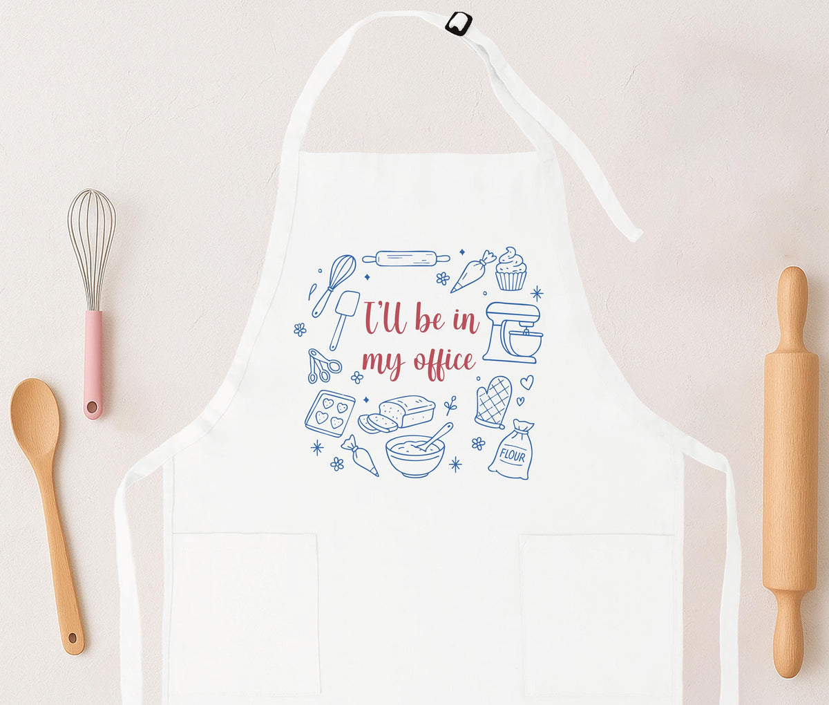 Funny Bakers Apron, I'll Be in My Office Mom Apron, Chef Apron, Kitchen Apron, Cooking Lover Gift