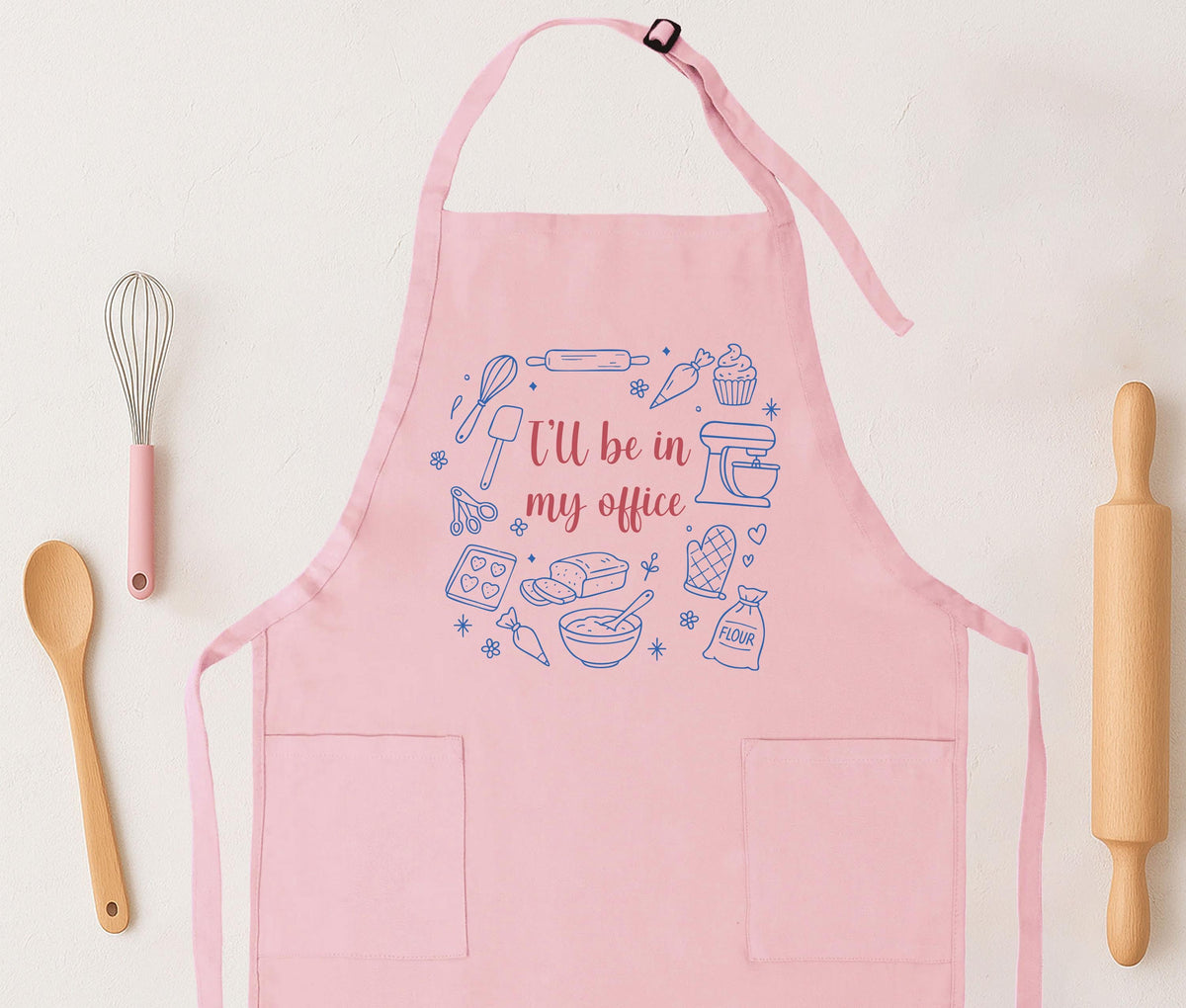 Funny Bakers Apron, I'll Be in My Office Mom Apron, Chef Apron, Kitchen Apron, Cooking Lover Gift