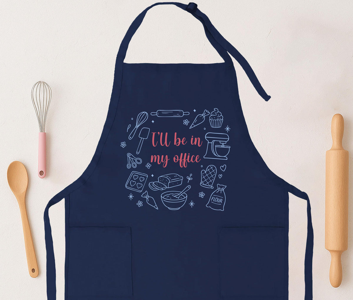 Funny Bakers Apron, I'll Be in My Office Mom Apron, Chef Apron, Kitchen Apron, Cooking Lover Gift