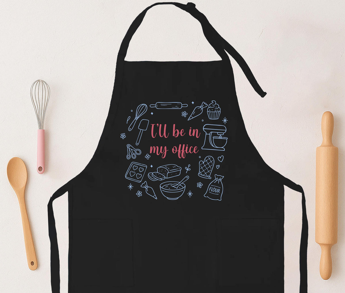 Funny Bakers Apron, I'll Be in My Office Mom Apron, Chef Apron, Kitchen Apron, Cooking Lover Gift