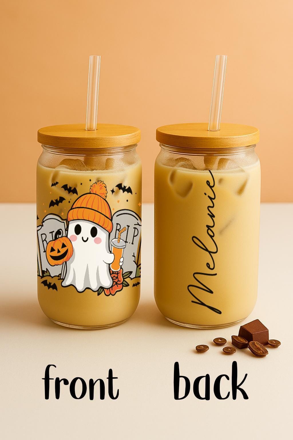 Custom Name Halloween Boys Can Glass Tumbler