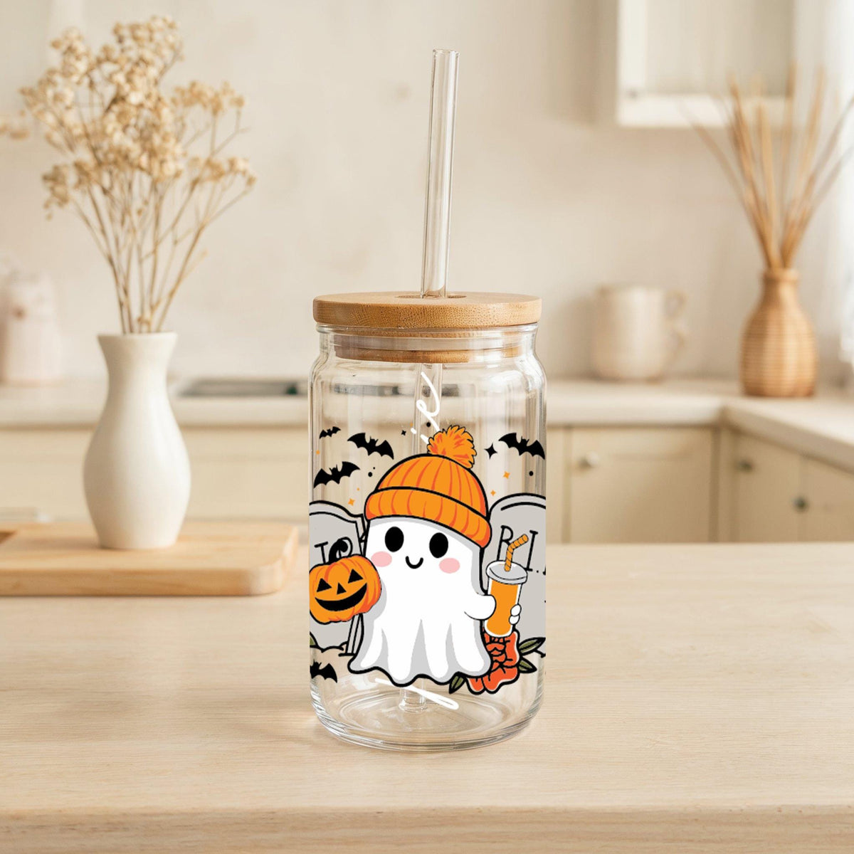 Custom Name Halloween Boys Can Glass Tumbler
