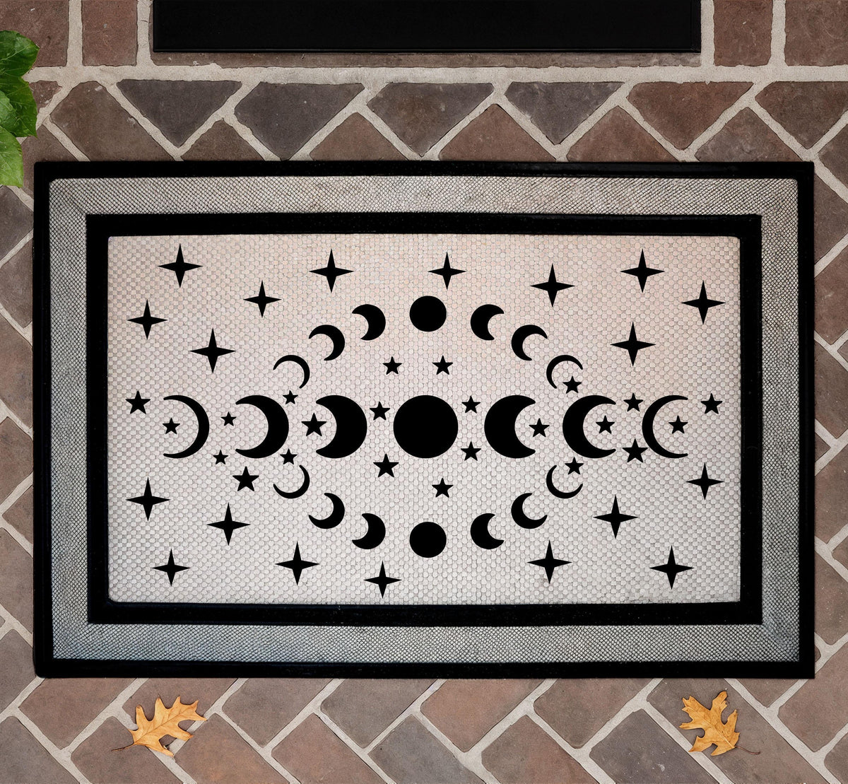 Moon Phase Doormat, Celestial Welcome Mat, Modern Mystical Home Entrance Decor