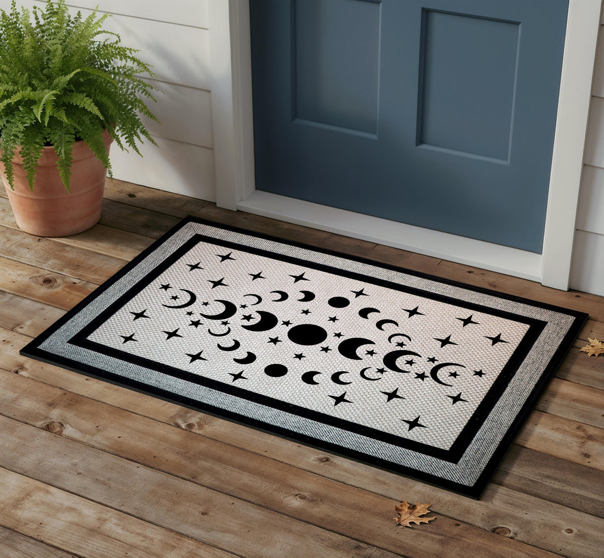 Moon Phase Doormat, Celestial Welcome Mat, Modern Mystical Home Entrance Decor