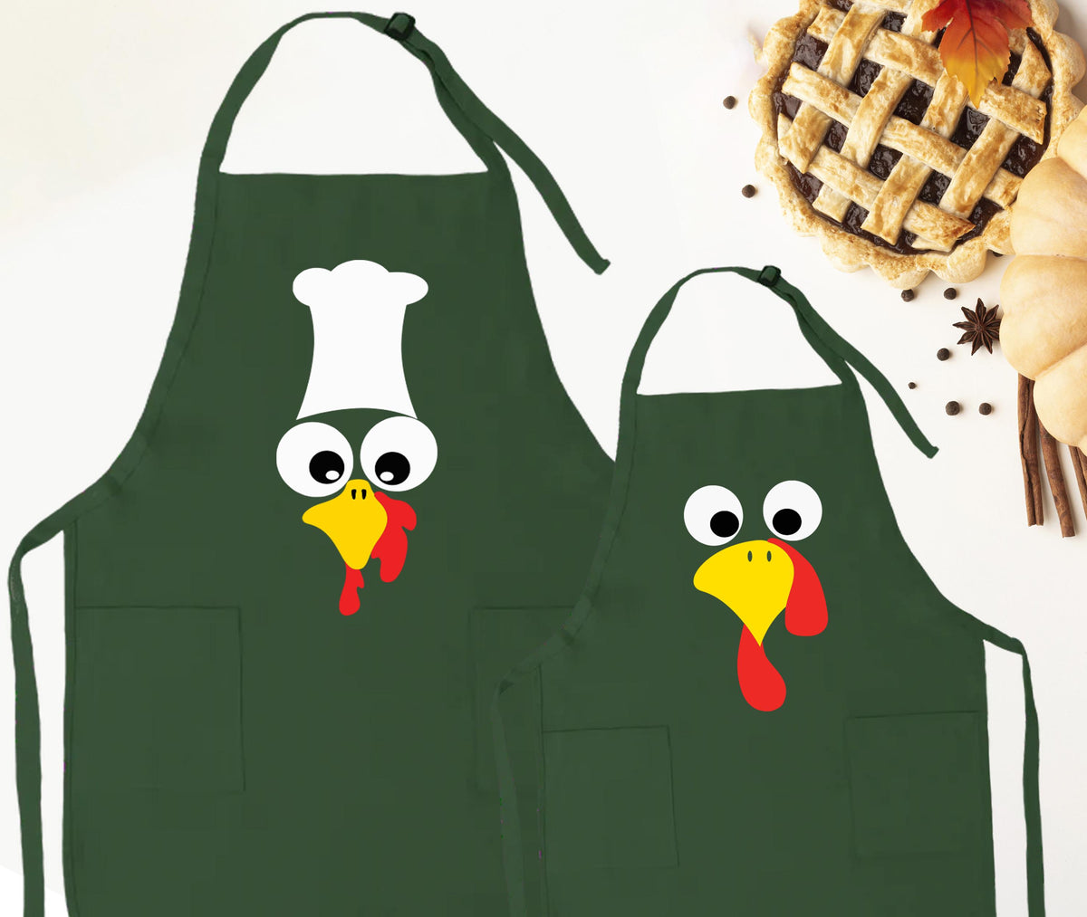 Thanksgiving Aprons, Turkey Apron Gift, Custom Turkey Apron, Thanksgiving 2026 Apron, Turkey Fall Aprons, Thanksgiving Family Aprons