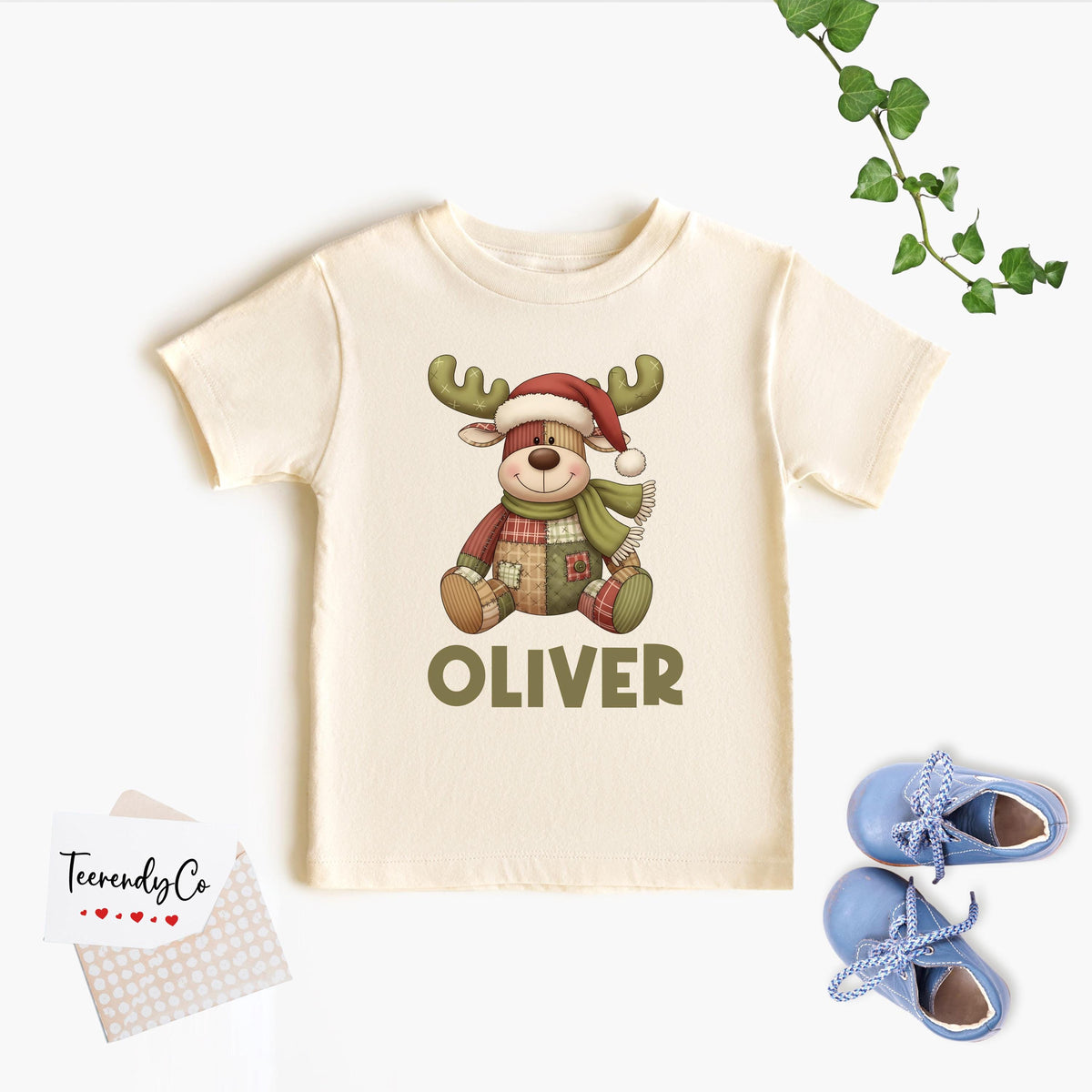 Christmas Reindeer Shirt, Custom Kids XMAS Kids Shirt, Santa Reindeer Toddler Christmas Sweatshirt