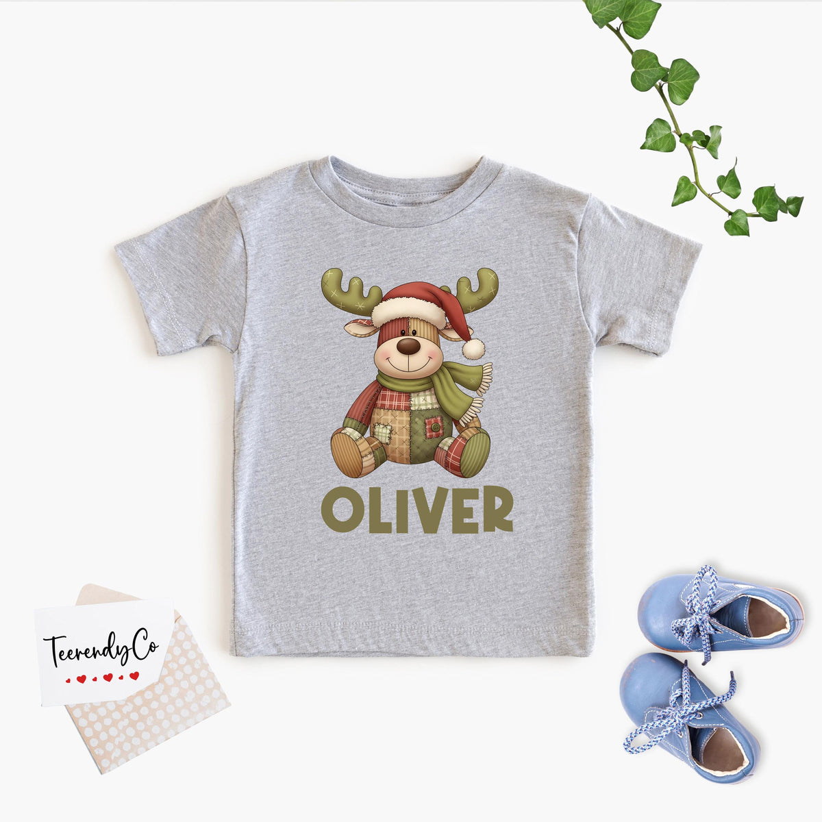 Christmas Reindeer Shirt, Custom Kids XMAS Kids Shirt, Santa Reindeer Toddler Christmas Sweatshirt