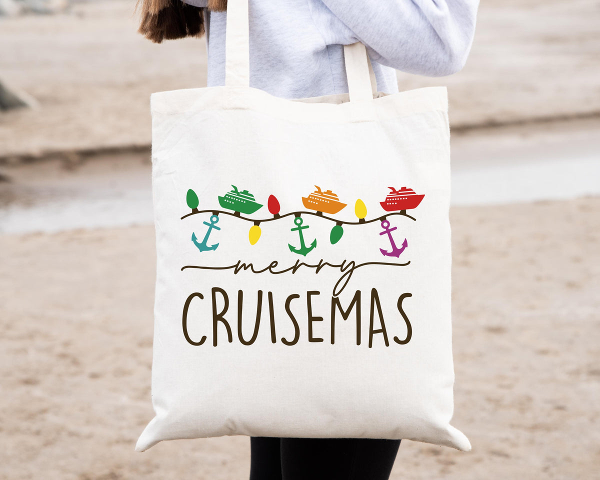Merry Cruisemas Tote Bag, Holiday Season Gift Tote, Merry Christmas Tote Bag