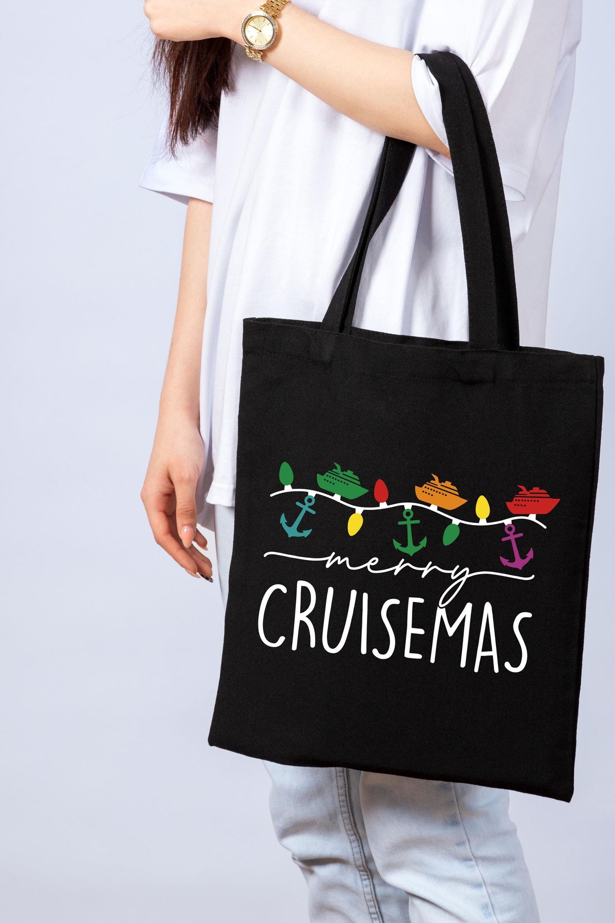 Merry Cruisemas Tote Bag, Holiday Season Gift Tote, Merry Christmas Tote Bag