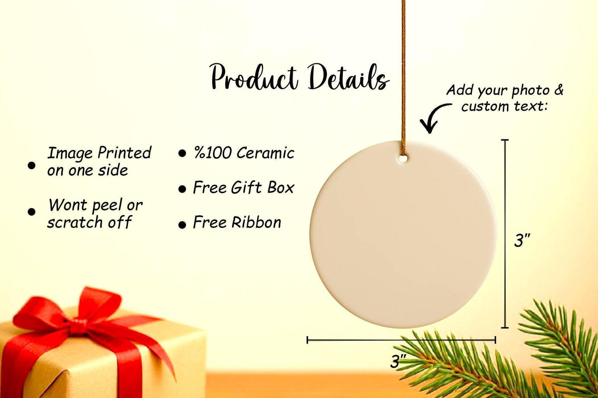 Our First Halloween As A Family Of Three Ornament, Custom New Parents Spooky Season Gift